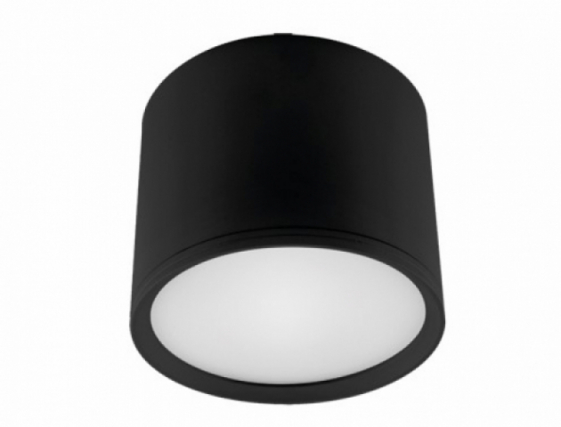 Strühm Rolen 10 W-os ø120 mm fekete színű kerek natúr fehér mennyezeti lámpa IP20-as védettségű