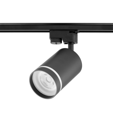 MasterLED Ring sínre szerelhető lámpa GU10-es foglalattal, matt fekete