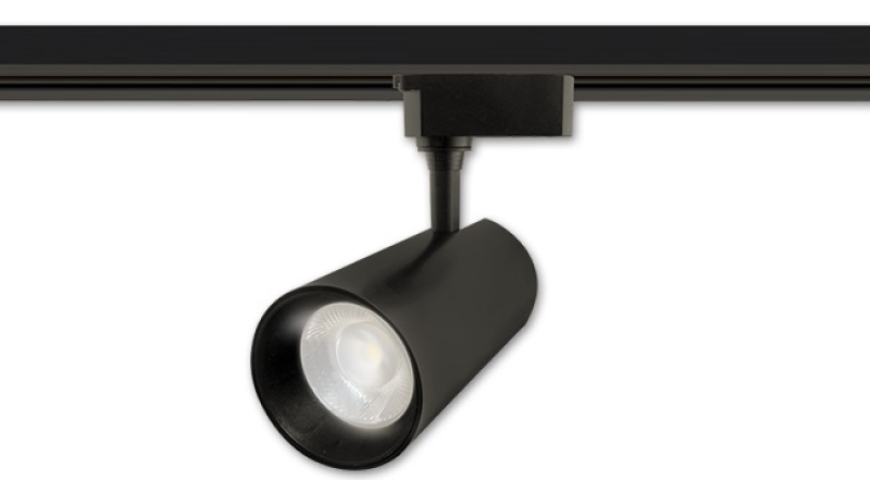 MasterLed Piko sínre szerelhető 30W-os 4000K fekete színű,natúrfehér lámpa