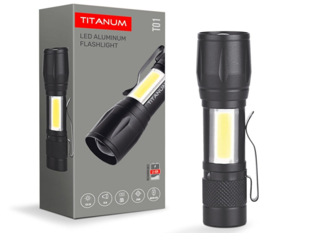 Videx TITANUM hordozható LED zseblámpa, 6500K, TLF-T01