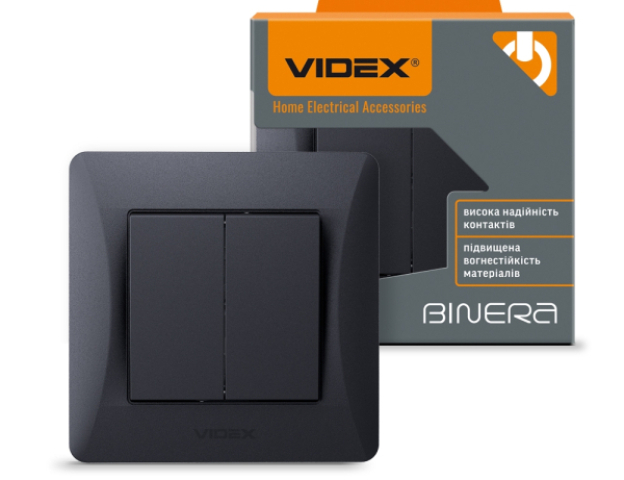 Videx Binera fekete színű csillárkapcsoló (105)