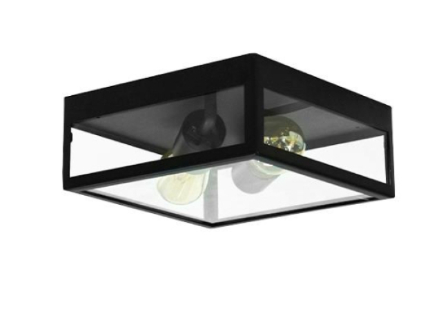 MasterLED Lidio fekete kültéri mennyezeti lámpatest, E27-es cserélhető fényforrással