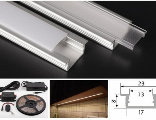 LEDmaster Prémium Vízálló meleg fehér 60 LED/méteres LED szalag szett, konyhapult ...