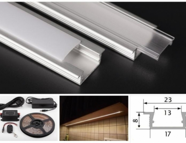 LEDmaster Prémium Vízálló meleg fehér 60 LED/méteres LED szalag szett, konyhapult világítás