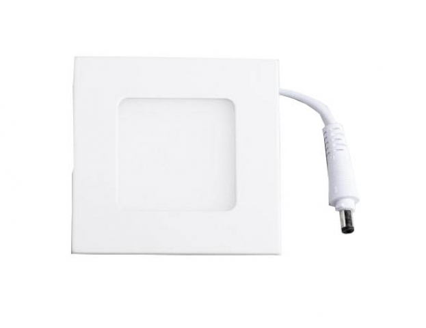 3 W-os süllyesztett meleg fehér, négyzet alakú LED-es mennyezetlámpa