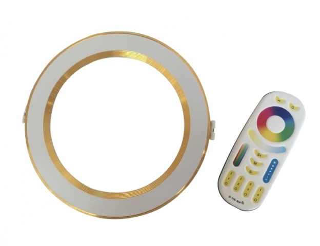 Mi Light 12 W-os süllyesztett RGB és szabályozható színhőmérsékletű, kör alakú LED-es ...