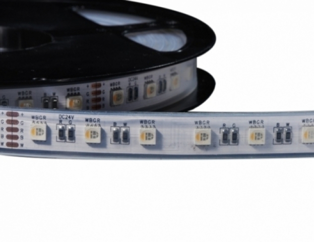 LEDmaster Prémium 60 LED/méteres 12 V-os vízálló RGB + natúr fehér 5050 LED szalag 