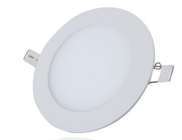6 W-os süllyesztett natúr fehér, kör alakú LED-es mennyezetlámpa