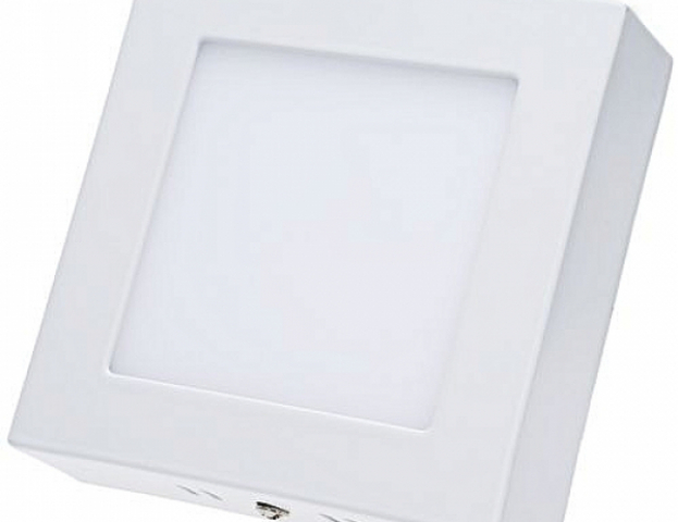 6 W-os falon kívüli natúr fehér, négyzet alakú LED-es mennyezetlámpa