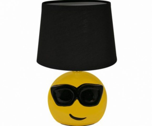 Strühm Emoji asztali lámpa fekete 