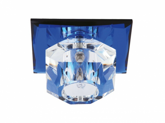 Strühm Nufer kék szögletes süllyesztett lámpatest, G4-es foglalattal 