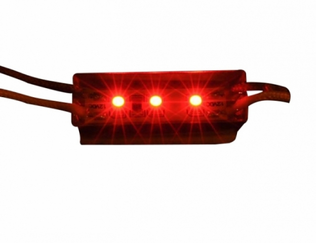 LEDmaster Prémium 3 LED/db 12 V-os vízálló piros LED modul 