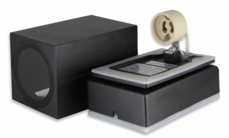 MasterLED Rhino mozgatható fekete oldalfali lámpa, GU10-es foglalattal