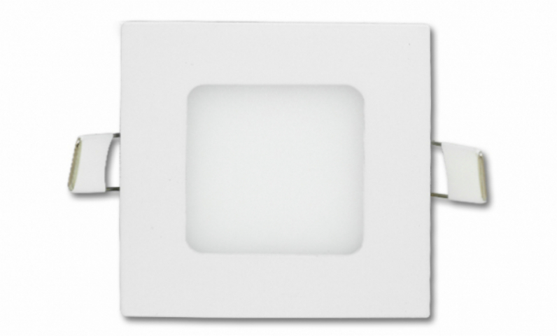 EcoLight 6 W-os süllyesztett natúr fehér, négyzet alakú LED-es mennyezetlámpa 