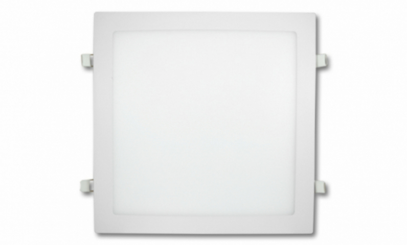 EcoLight 12 W-os süllyesztett natúr fehér, négyzet alakú LED-es mennyezetlámpa 