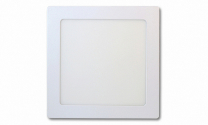EcoLight 12 W-os falon kívüli natúr fehér, négyzet alakú LED-es mennyezetlámpa 