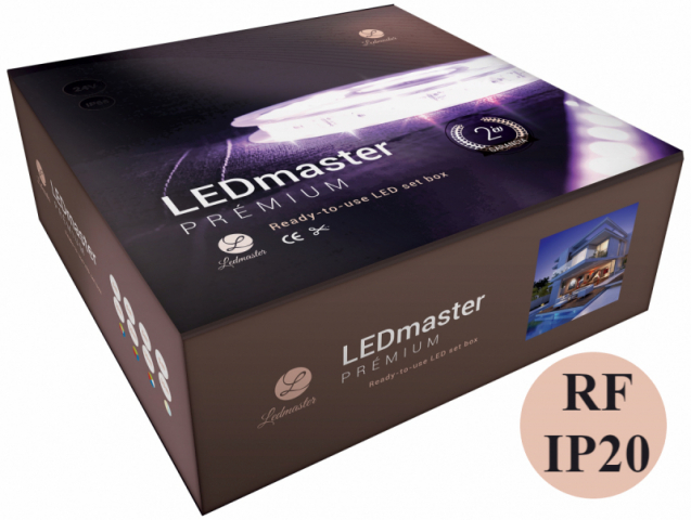 LEDmaster Prémium digitális RGB LED szalag szett rádiófrekvenciás távirányítóval, IP20 - ...