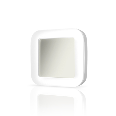 Videx Art 15 W-os 190x190 mm négyzet alakú natúr fehér, fehér mennyezeti lámpa IP65-ös védettségű