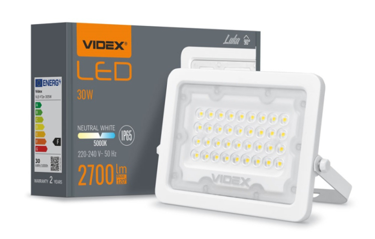 Videx F2e 30 W-os natúrfehér LED reflektor 