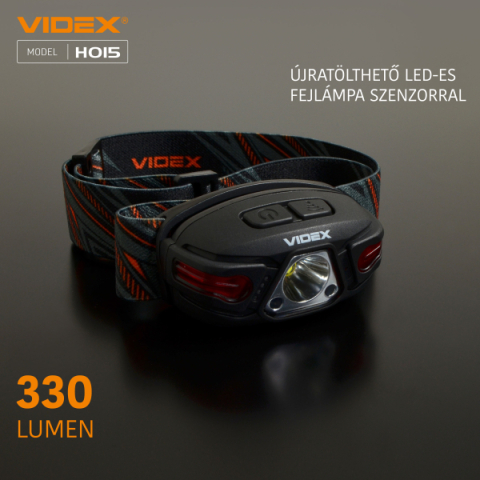 Videx LED Fejlámpa, natúrfehér újratölthető akkumulátorral H015