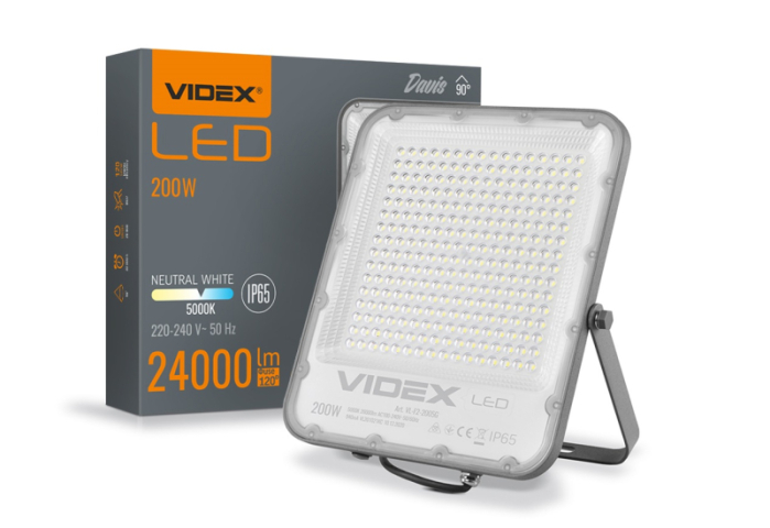 Videx Davis 200 W-os, 5000K, 24 000lm,  LED reflektor 