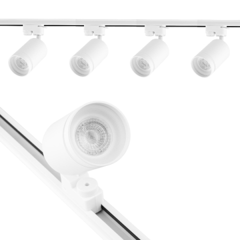 MasterLED Elion fehér színű sínre szerelhető lámpa, GU10-es foglalattal