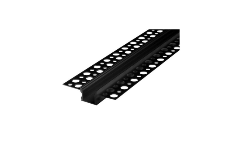 MasterLED Gipszkartonba süllyeszthető PVC profil 2 méteres szál fekete