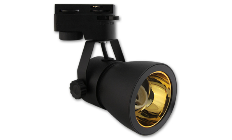 MasterLED Goldi fekete1 fázisú sínre szerehető lámpa keret, GU10-es foglalattal 