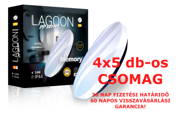 Lagoon PP Series 4x5 db-os mennyezeti lámpa csomag 
