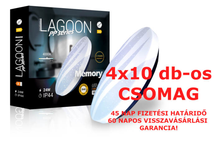 Lagoon PP Series 4x10 db-os mennyezeti lámpa csomag 