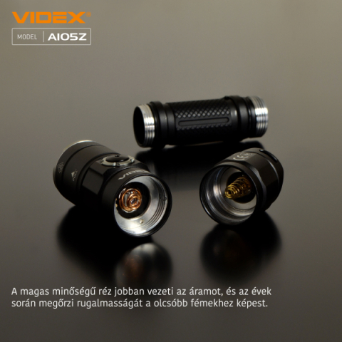 VIDEX akkumulátoros hordozható zseblámpa VLF-A105Z