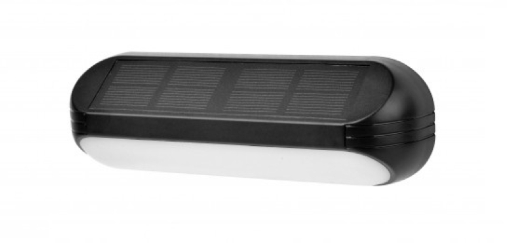EcoLight Solar RGB+WW, fekete homlokzati lámpatest, IP65-ös védettségű 