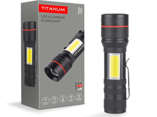 Videx TITANUM hordozható LED zseblámpa, 6500K, 200lm, TLF-T02 