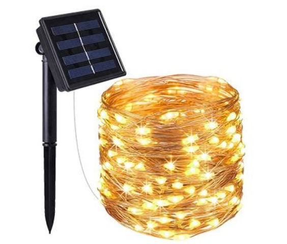 MasterLED Girlanda napkollektoros 100 LED-es, 1190 cm hosszúságú fényfüzér