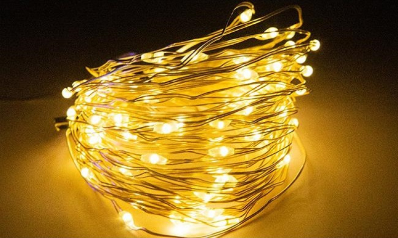 MasterLED Girlanda napkollektoros 100 LED-es, 1190 cm hosszúságú fényfüzér