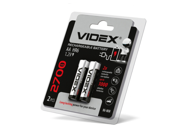 Videx HR6/AA 2700mAh újratölthető akkumlátor (darabár, min. rendelhető mennyiség 2 ...