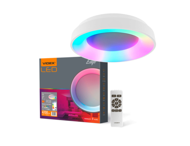 Videx EDGE 72 W-os, RGB fehér LED távirányítós mennyezeti lámpa 