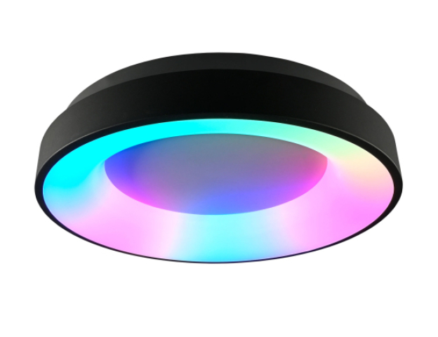 Videx Aurora 72 W-os, RGB fekete távirányítós mennyezeti lámpa