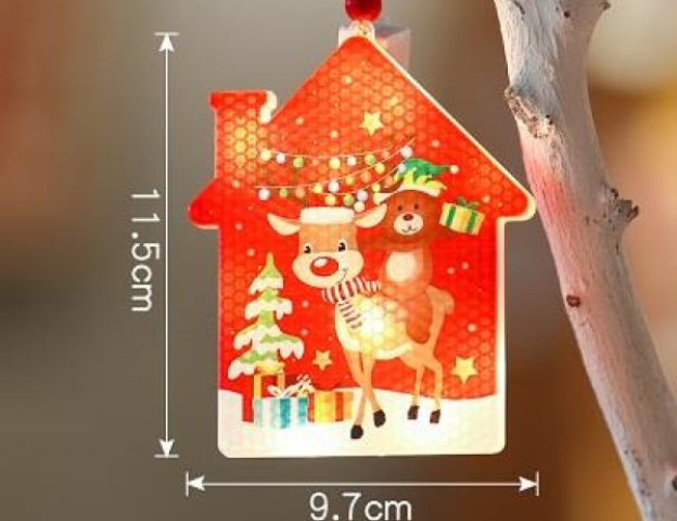 MasterLED karácsonyi házikó alakú dísz 11,5cm-es, 2700K 