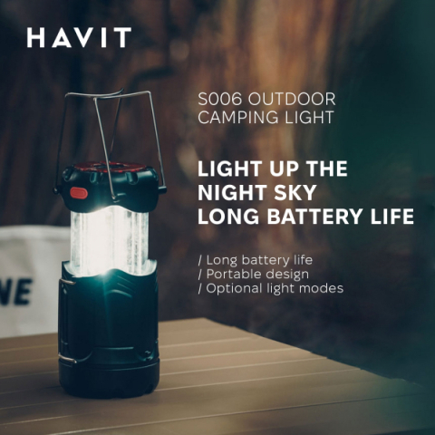 Havit 3 W-os, multifunkcionális kemping lámpa, 300 lm