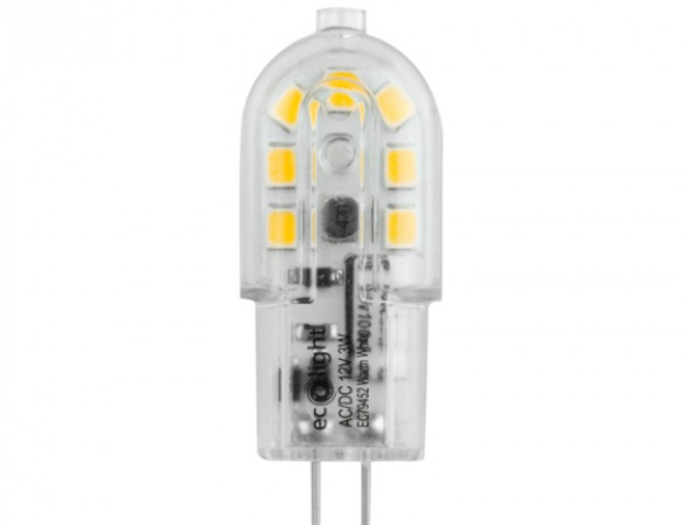 EcoLight G4-es foglalatú 3 W-os SMD LED izzó meleg fehér 