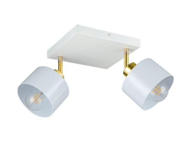 MasterLED Elza 2xE27 foglalatú állítható fehér/arany színű mennyezeti lámpa 