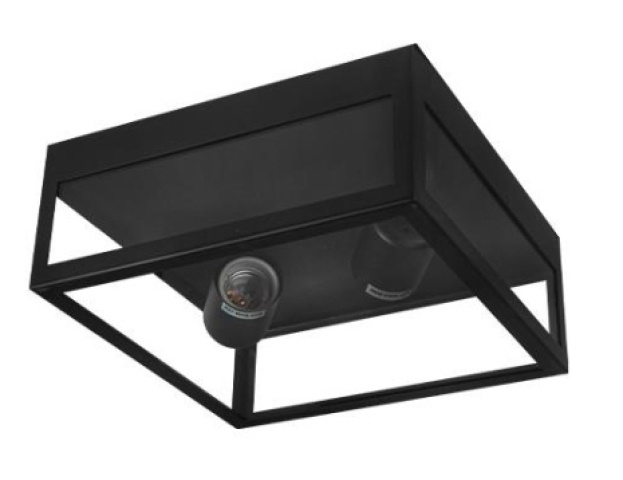 MasterLED Lidio fekete kültéri mennyezeti lámpatest, E27-es cserélhető fényforrással
