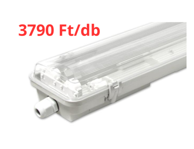 MasterLED 120 cm-es armatúra 2x18 W-os víztiszta fedéllel natúr fehér LED ...
