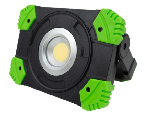 EcoLight 10 W-os, 5000K, újratölthető akkumlátoros LED reflektor