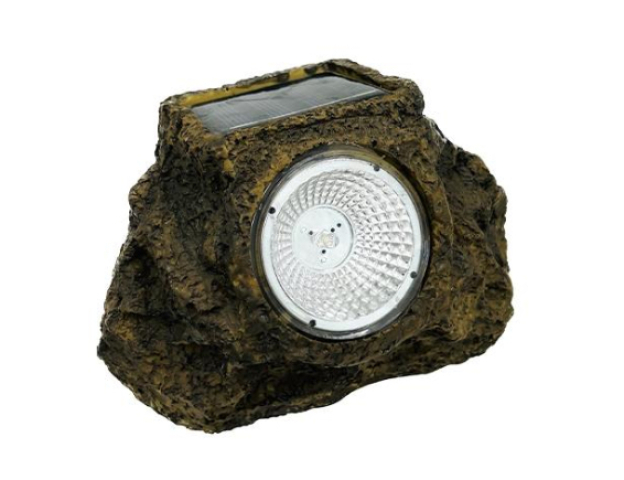 MasterLED kő alakú, 14,5 cm, napelemes LED lámpa, alkonyatérzékelővel, IP44-ös ...