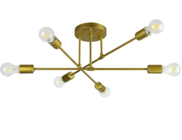 MasterLED Eliot 70 cm-es arany színű függesztett mennyezeti lámpa, E27-es ...