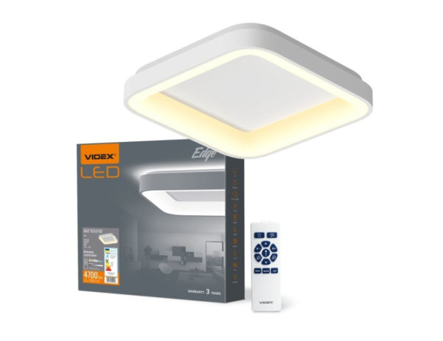 Videx Led Edge 72 W-os,ø450mm fehér négyzet alakú LED távirányítós mennyezeti lámpa 