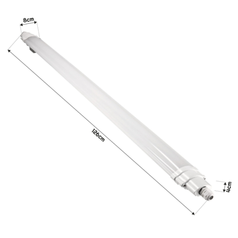 Berge ORZO PRO 36 W-os falon kívüli 120 cm-es por- és páramentes lámpa, IP65, 4000K, 6600lm