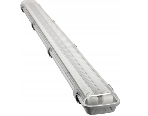 Berge 120 cm-es armatúra 2x18 W-os víztiszta fedéllel natúr fehér LED fénycsövekkel